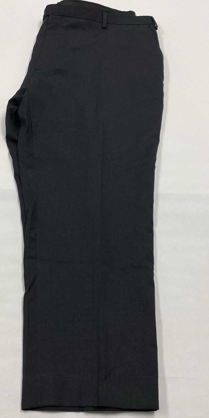 Pronto Uomo Platinum Mens Pants Dark Gray 100% WOOL 47W x 39L Dress Slacks
